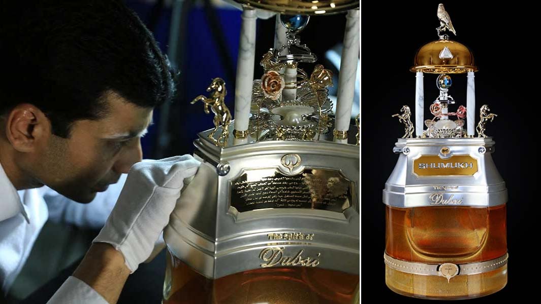 Most diamonds set on a perfume bottle expert