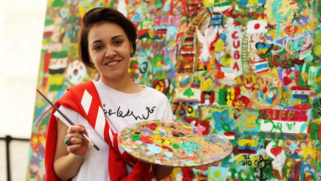 رسامون وعشاق للفن يحتفون برقم قياسي في جناح كازاخستان بإكسبو دبي