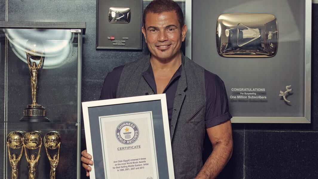 Egyptian-music-star-Amr-Diab-achieves-a-Guinness-World Records-title