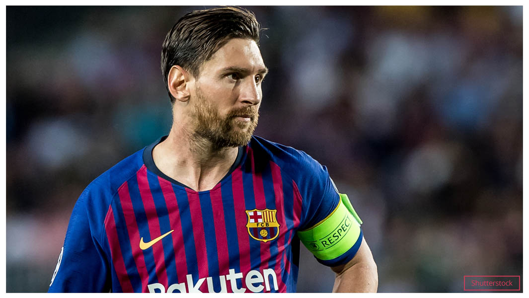 Lionel Messi in a football game