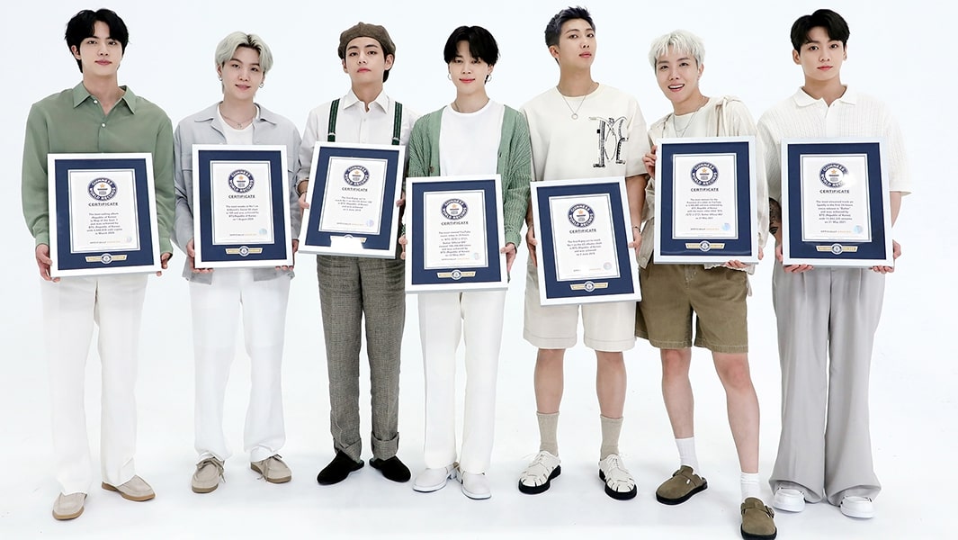 BTS with record certificates