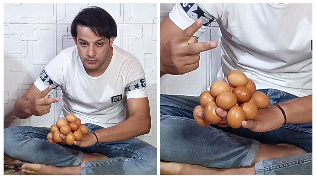Collage images of Ibrahim Sadeq during his attempt