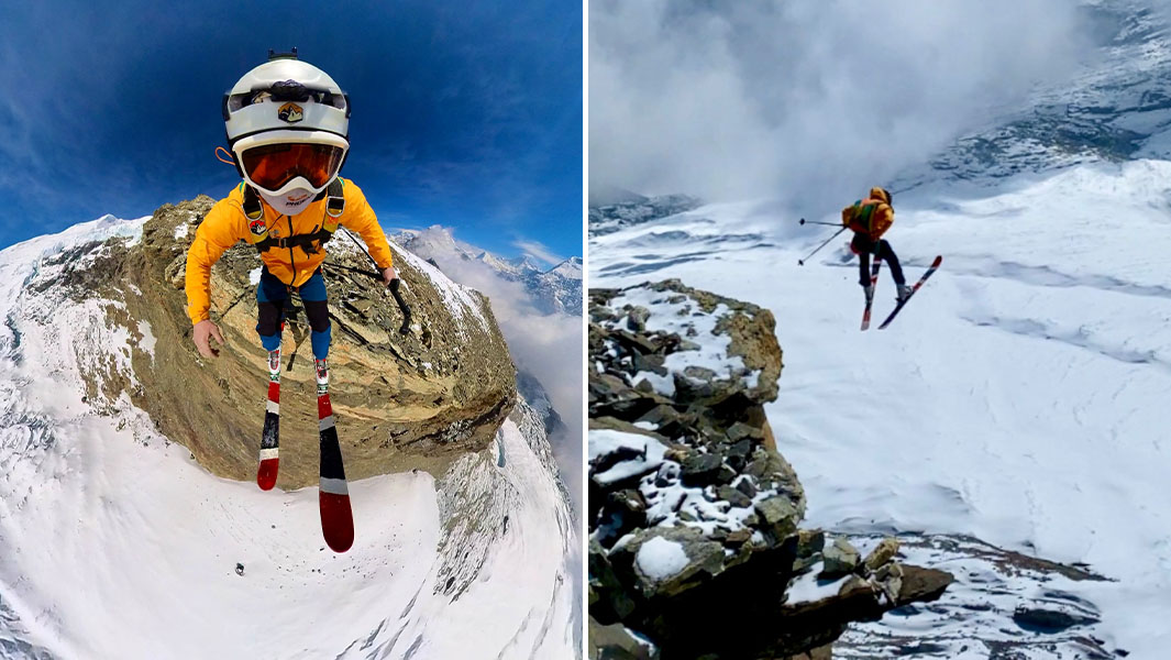 split image of joshua bregmen jumping