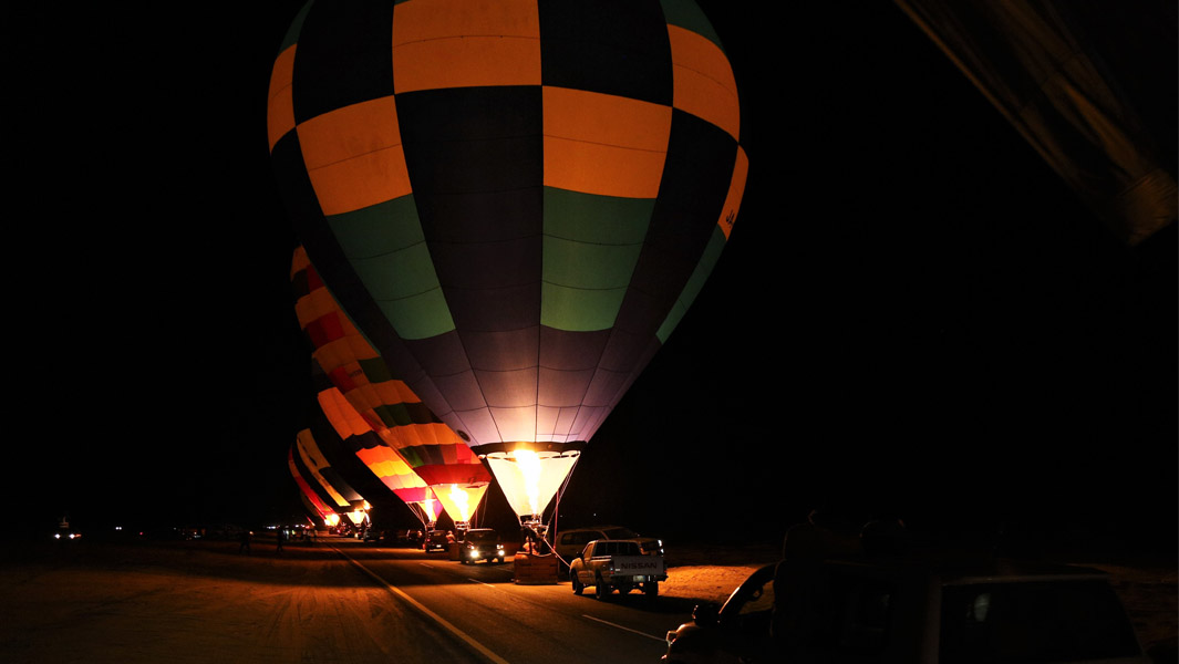 the longest hot air balloon glow show in AlUla in Saudi Arabia