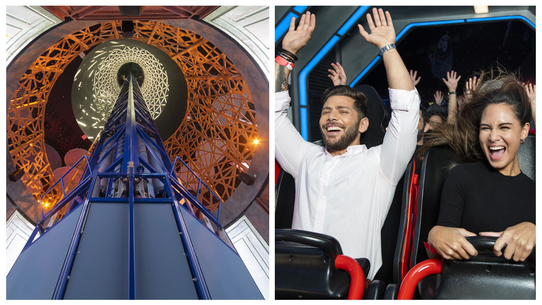 Collage images of Doha Oasis Quest entertainment centre in Qatar