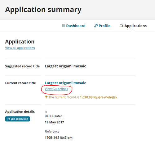 Application summary
